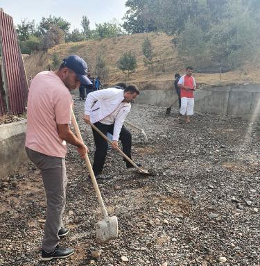 Beautification works in the town of Gissar