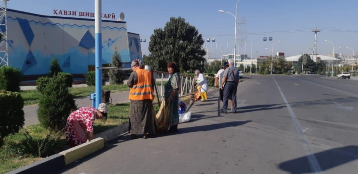 Action "Cleanliness of the area" and "Cleanliness of the road" in the Spitamen region