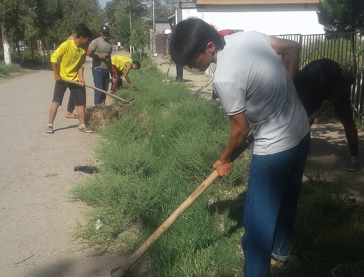 Environmental campaigns with the participation of residents of Dusti district