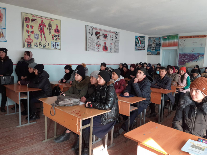 Meeting with students of secondary educational institutions city of Penjikent