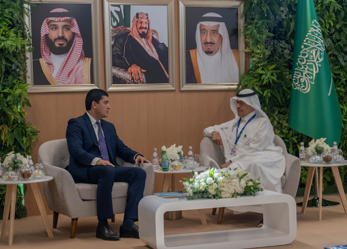 Встреча председателя Комитета по охране окружающей среды с главой делегации Саудовской Аравии на COP28
