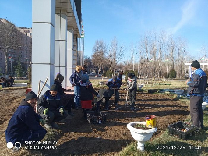 Подготовка к конкурсу «Тюльпановый тур» в Турсунзаде
